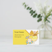 Carte De Visite Kawaii Hamster Géant Sundae - Glace d'Été & V (Debout devant)