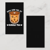 Carte De Visite Kawaii Louveur de thé bulle (Devant / Derrière)