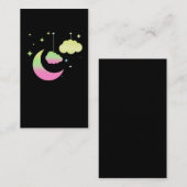 Carte De Visite Kawaii Moon et Nuages Pastel Goth Art (Devant / Derrière)