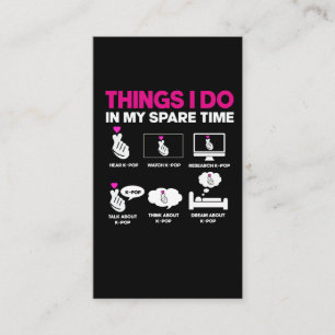 Carte De Visite Kawaii, une jeune fille coréenne accro à la pop 