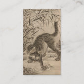 Carte De Visite Kawanabe Kyosai Chat attraper une grenouille Art j (Dos)