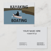 Carte De Visite Kayak Kayakisme Bateau (Devant / Derrière)