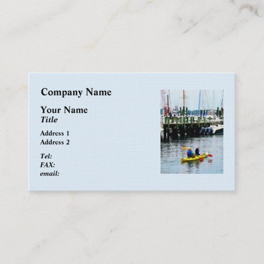 Carte De Visite Kayaking Bristol RI (Devant)