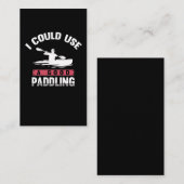 Carte De Visite Kayaking Humour Paddle Witty Kayaker (Devant / Derrière)