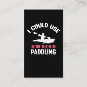 Carte De Visite Kayaking Humour Paddle Witty Kayaker