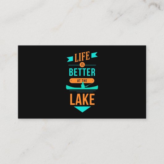 Carte De Visite Kayaking Life Is Better At The Lake (Devant)