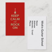 Carte De Visite Keep Calm and Rock On ! (Devant / Derrière)