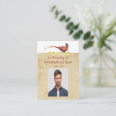 Carte De Visite Keepsake Memorial Photo Invite Pheasant Bird Art (Debout devant)