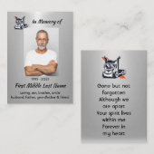 Carte De Visite Keepsake  Memorial Semi-Truck Tractor-trailer  (Devant / Derrière)