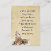 Carte De Visite Keepsake Memorial  Watercolor Seals Animals (Dos)