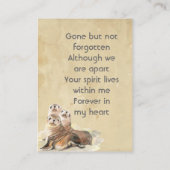 Carte De Visite Keepsake Memorial  Watercolor Seals Animals (Dos)