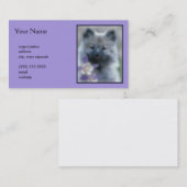 Carte De Visite Keeshond et Columbine - Photo de chien (Devant / Derrière)