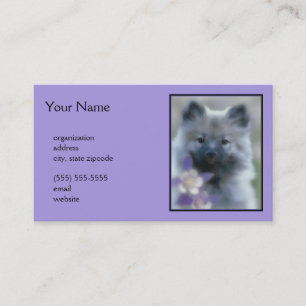 Carte De Visite Keeshond et Columbine - Photographie de chien