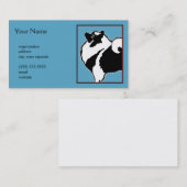 Carte De Visite Keeshond Graphics - Cute Original Chig Art (Devant / Derrière)