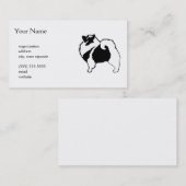 Carte De Visite Keeshond Graphics - Cute Original Chig Art (Devant / Derrière)