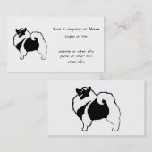 Carte De Visite Keeshond Graphics - Cute Original Chig Art (Devant / Derrière)