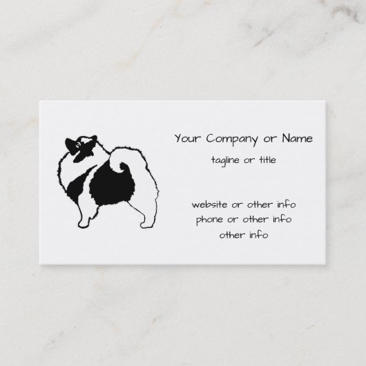 Carte De Visite Keeshond Graphics - Cute Original Chig Art (Devant)
