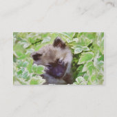 Carte De Visite Keeshond Puppy in the Garden Peinture Art original (Dos)