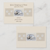 Carte De Visite Keeshond Sleeping Puppy Peinture Chien Art origina (Devant / Derrière)
