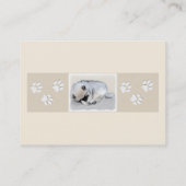 Carte De Visite Keeshond Sleeping Puppy Peinture Chien Art origina (Dos)