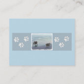 Carte De Visite Keeshonds at the Seashore Peinture Dog Art (Dos)