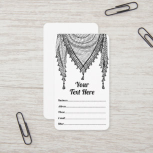 Carte De Visite Keffiyeh Écharpe palestinienne tissu traditionnel