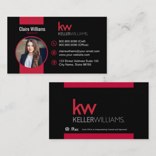 Carte de visite Keller Williams (Devant / Derrière)