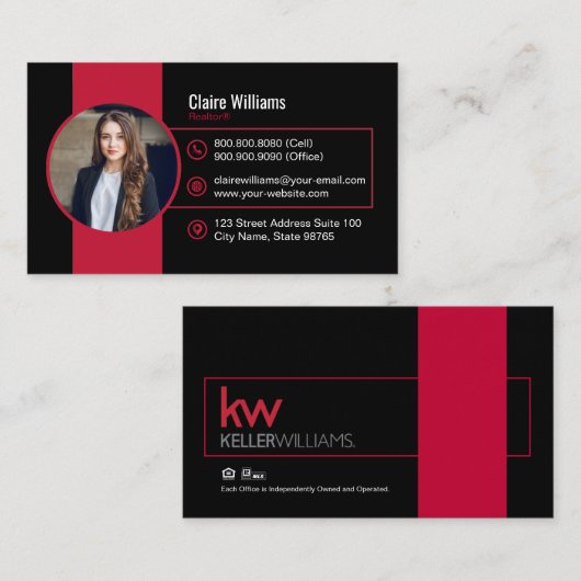 Carte de visite Keller Williams (Devant / Derrière)
