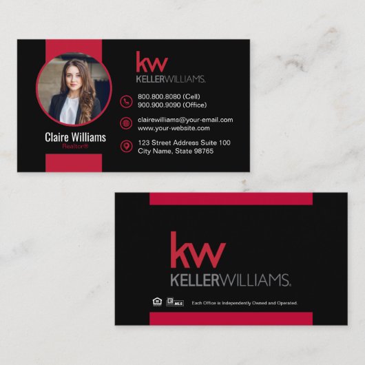 Carte de visite Keller Williams (Devant / Derrière)