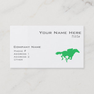 Carte De Visite Kelly Green Horse Racing