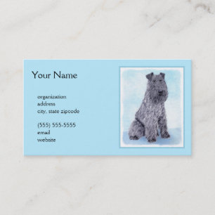 Carte De Visite Kerry Blue Terrier peinture mignonne Chien d'origi