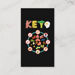 Carte De Visite Keto Diet Perte de poids au mode de vie Nutrition
