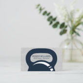 Carte De Visite Kettle Bell | Arrière - plan de texture grise (Debout devant)