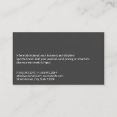 Carte De Visite Kettle Bell | Option de code QR Fitness (Dos)