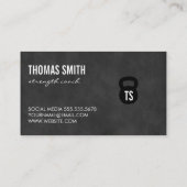 Carte De Visite Kettle Bell Personal Trainer Chalkboard (Dos)