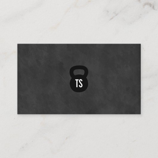 Carte De Visite Kettle Bell Personal Trainer Chalkboard (Devant)