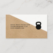 Carte De Visite Kettle Bell Personal Trainer Géométrique (Dos)