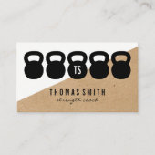 Carte De Visite Kettle Bell Personal Trainer Géométrique (Devant)