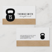Carte De Visite Kettle Bell Personal Trainer Géométrique (Devant / Derrière)