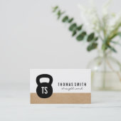 Carte De Visite Kettle Bell Personal Trainer Géométrique (Debout devant)