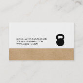 Carte De Visite Kettle Bell Personal Trainer Géométrique (Dos)