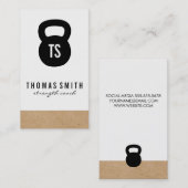 Carte De Visite Kettle Bell Personal Trainer Géométrique / Variati (Devant / Derrière)