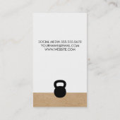 Carte De Visite Kettle Bell Personal Trainer Géométrique / Variati (Dos)