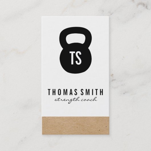 Carte De Visite Kettle Bell Personal Trainer Géométrique / Variati (Devant)