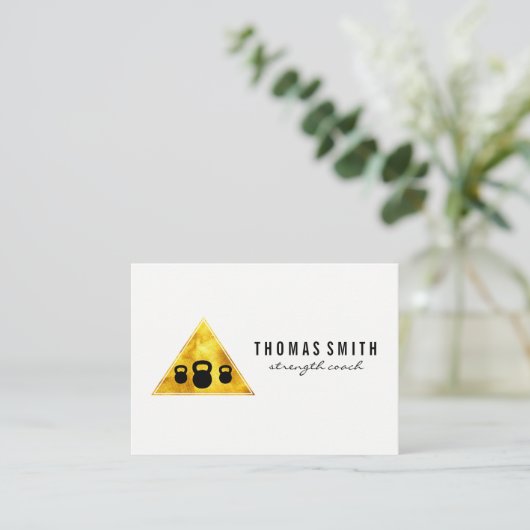 Carte De Visite Kettle Bell Personal Trainer Golden Triangle (Debout devant)