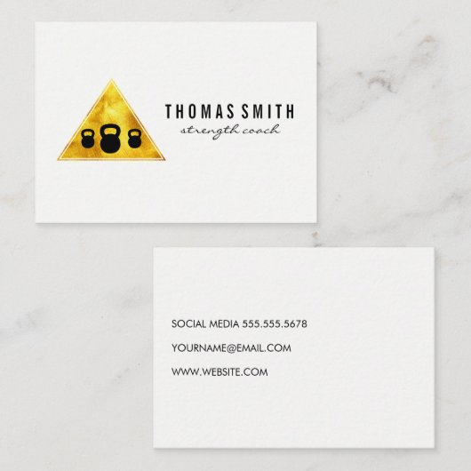 Carte De Visite Kettle Bell Personal Trainer Golden Triangle (Devant / Derrière)