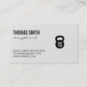 Carte De Visite Kettle Bell Personal Trainer Simple Clean (Dos)