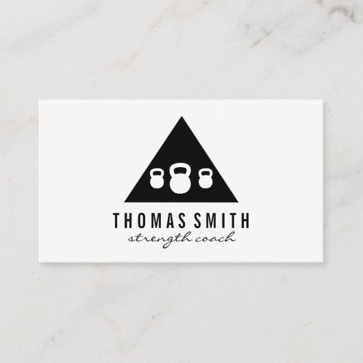Carte De Visite Kettle Bell Personal Trainer | Triangle (Devant)