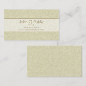 Carte De Visite Khaki (Devant / Derrière)