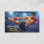 Carte De Visite Kickboxing Martial Arts Muay Thai Instructor (Devant)